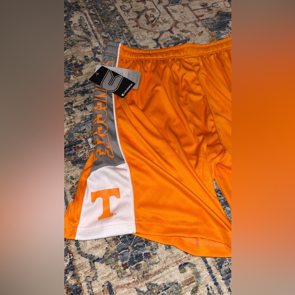 nwt colosseum Tennessee Vols orange white gray 7” polyester shorts w/pockets MED - Picture 2 of 8
